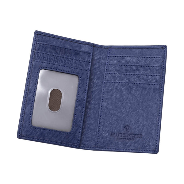 【厚み1cm ポケットが膨らまない】薄型 2つ折り カードケース 本革 / SLC4