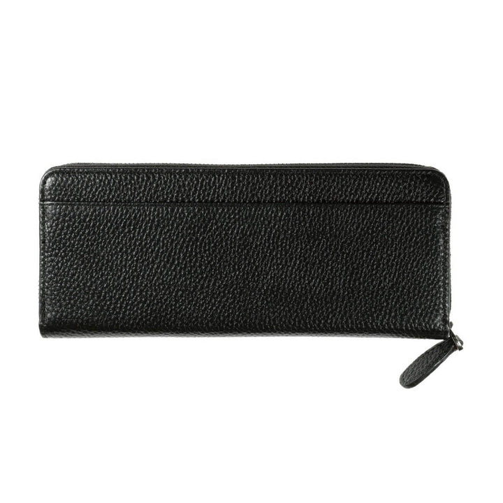 【大容量じゃばら式ミニ長財布】薄さ2.2cm コインスルー ラウンドファスナー財布 / CDC10 BLACK